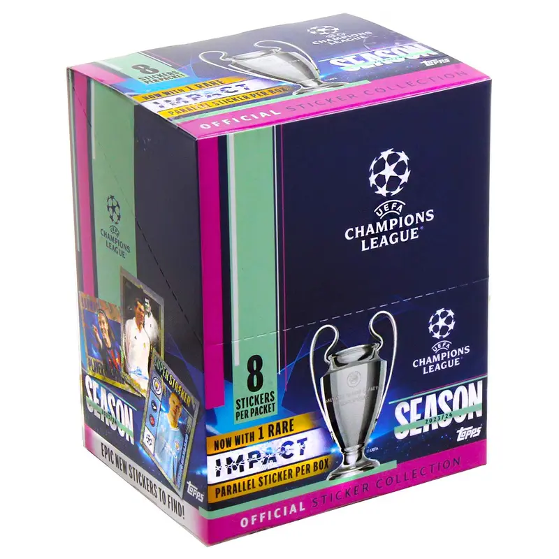 Topps Uefa Champions League 2023/24 Season Official Sticker Collection 50 Pack Box 1