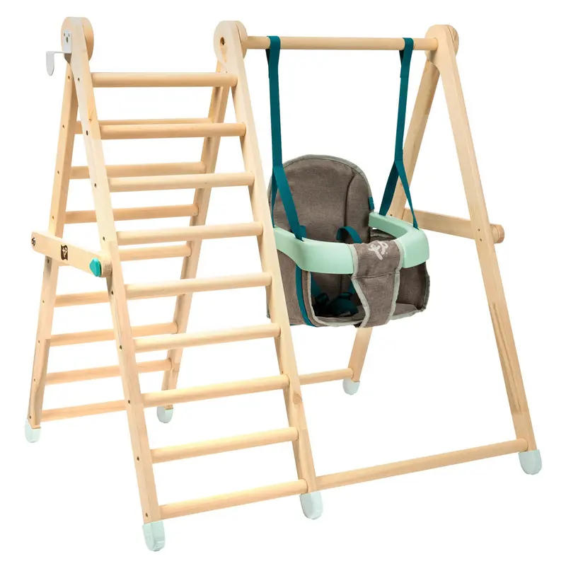 Tp Active Tots Wooden Climb And Swing Set 1