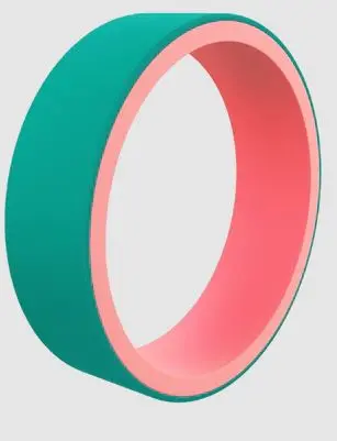 Women's Switch Reversible Silicon Ring Emerald And Coral 1