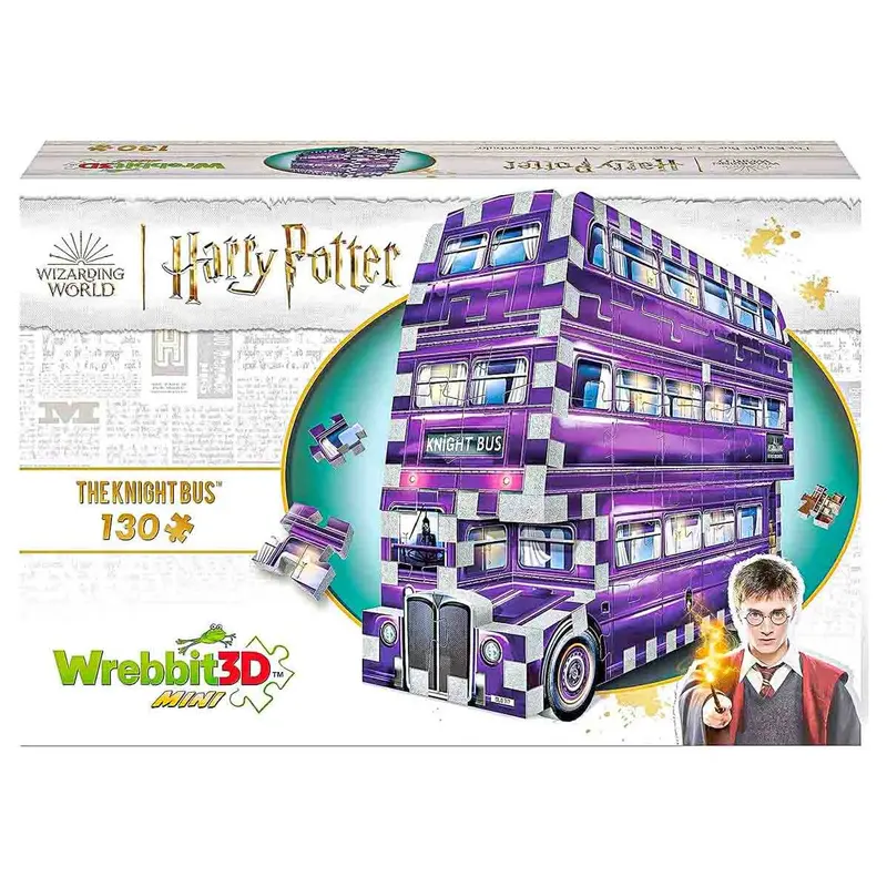 Wrebbit 3D Mini Harry Potter: The Knight Bus 130 Piece Puzzle 1