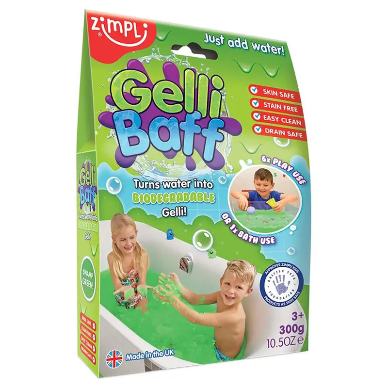 Zimpli Gelli Baff Green Sensory Bath Fun 1