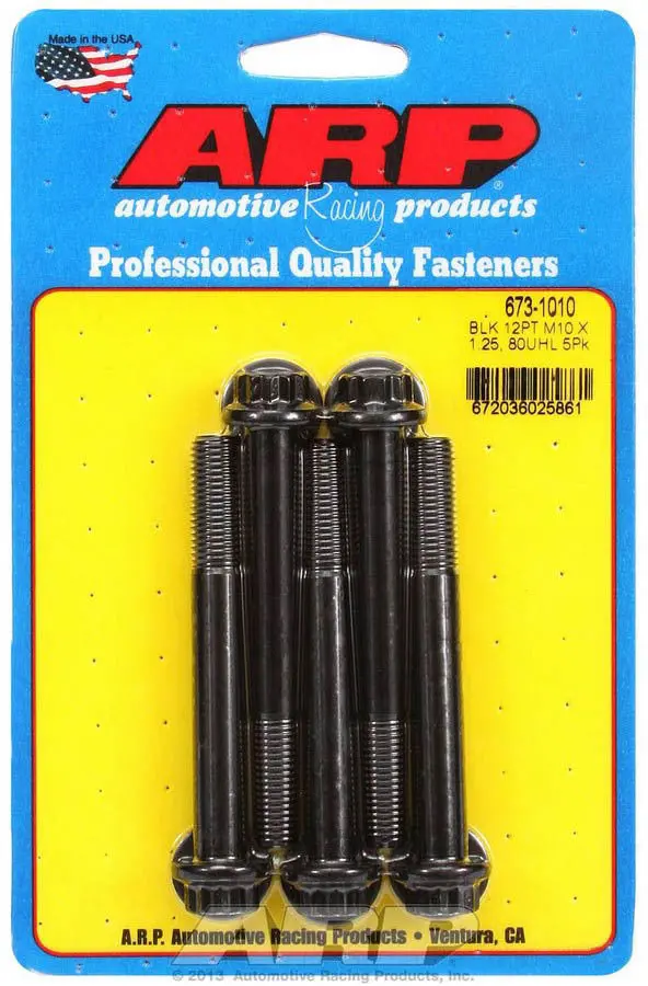 Arp 673-1010 Bolt Kit 12Pt 5Pk 10Mm X 1.25 X 80Mm 1