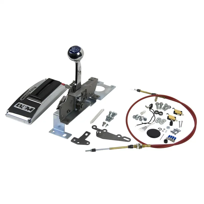 B&M Quicksilver Floor-Mount Ratchet Shifter – 3-Speed Automatic Console Kit (81125) 1