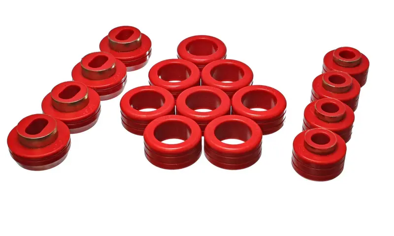 Energy Suspension 3.4131R Body Cab Mount Set; Red; Performance Polyurethane; 1