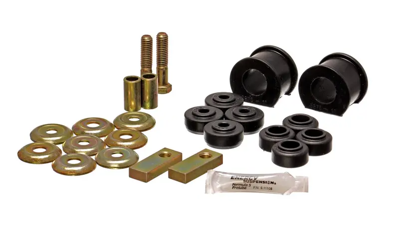 Energy Suspension 5.5110G Front Sway Bar Bushing Kit — 1" Diameter, High-Performance Black Polyurethane 1