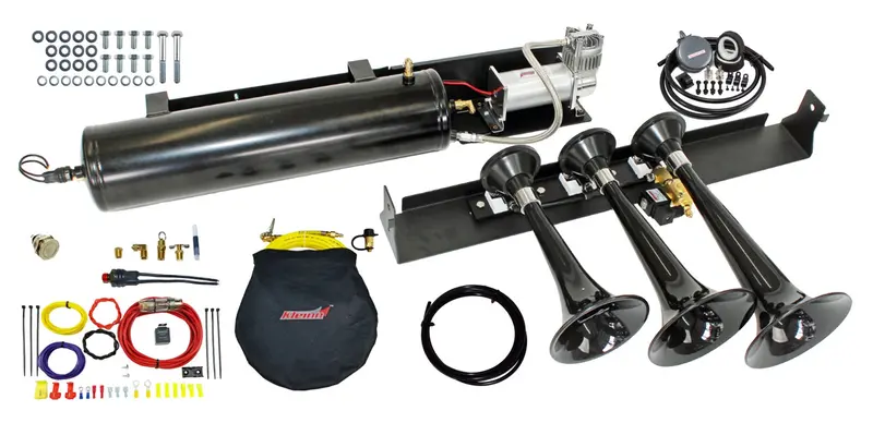 Kleinn Automotive Velo-230 Train Horn System – Includes Onboard Air Compressor And Dual Horns 1