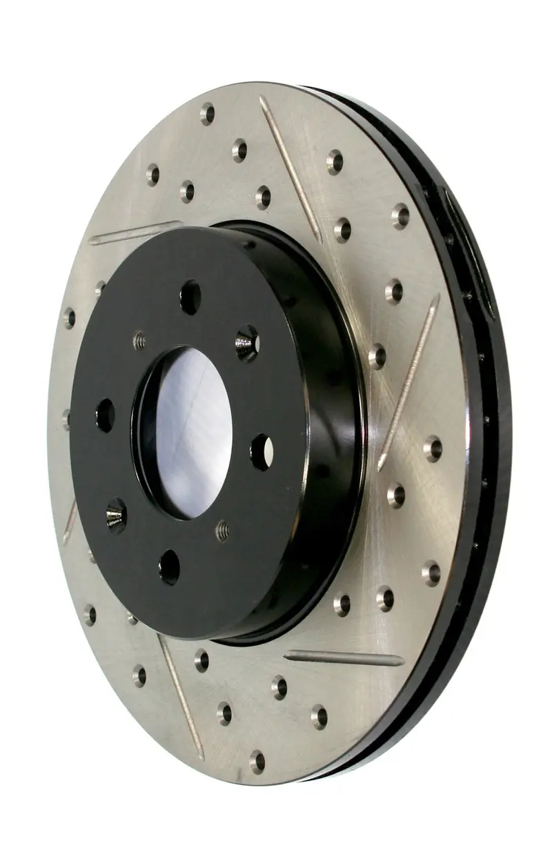 Stoptech 127.58004L Drilled & Slotted Rear Left Brake Rotor – Sport Series 1