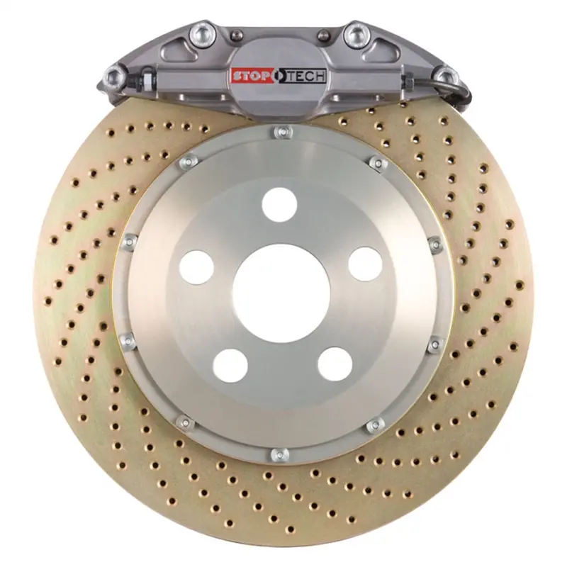 Stoptech 83.827.002G.R4 Trophy Sport Big Brake Kit – Two-Piece Rear Rotors With Track-Optimized Components 1